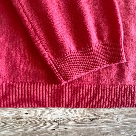 TALBOTS 100% Cashmere Sweater Large Pink Jumper Soft Lightweight Quiet Luxury - Picture 4 of 10